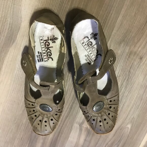 Rieker Antistress Ladies Tan/Beige Shoes Size 40 - Picture 2 of 6